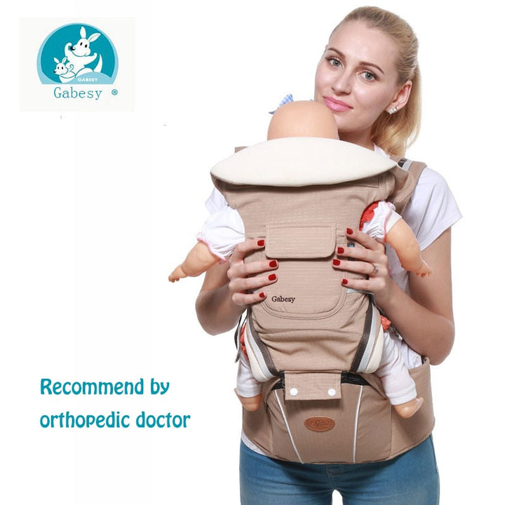 Ergonomic Baby Carrier With Hip Seat for Hands-Free Comfort