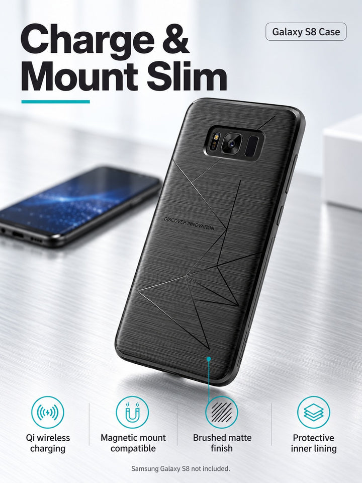 Galaxy S8 Wireless Charging Case for Magnetic Mounts