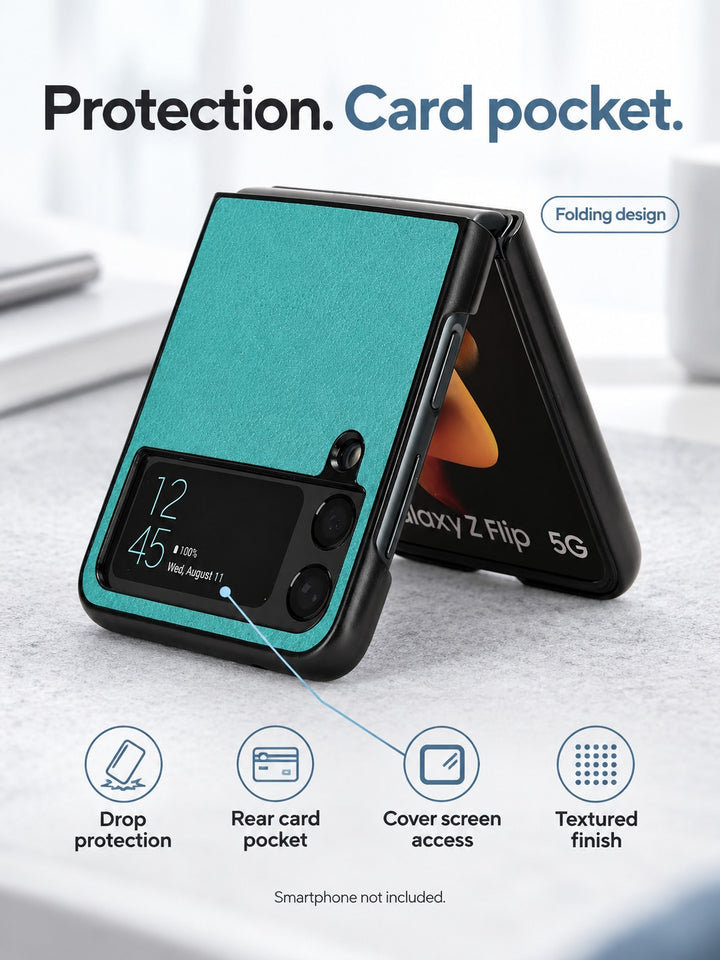 Galaxy Z Flip 4 Case with Card Pocket & Drop Protection
