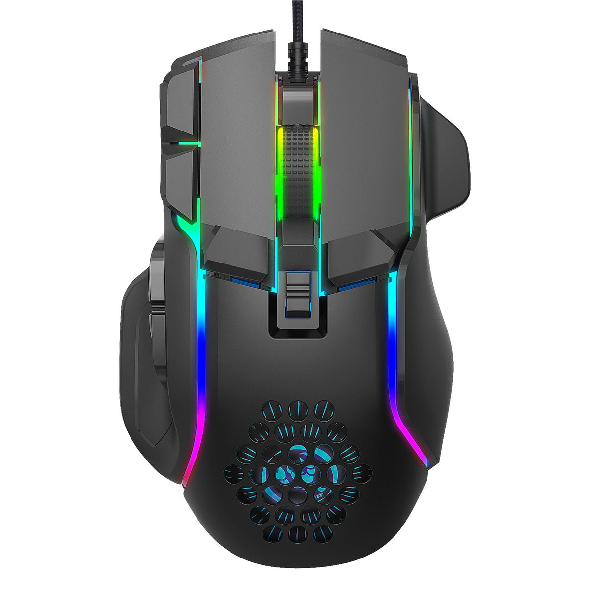 Programmable Gaming Mouse with 13 RGB Modes and 12800 DPI