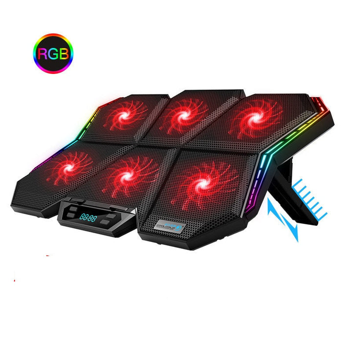 Gaming Laptop Cooling Pad, Six Fans and RGB Lighting