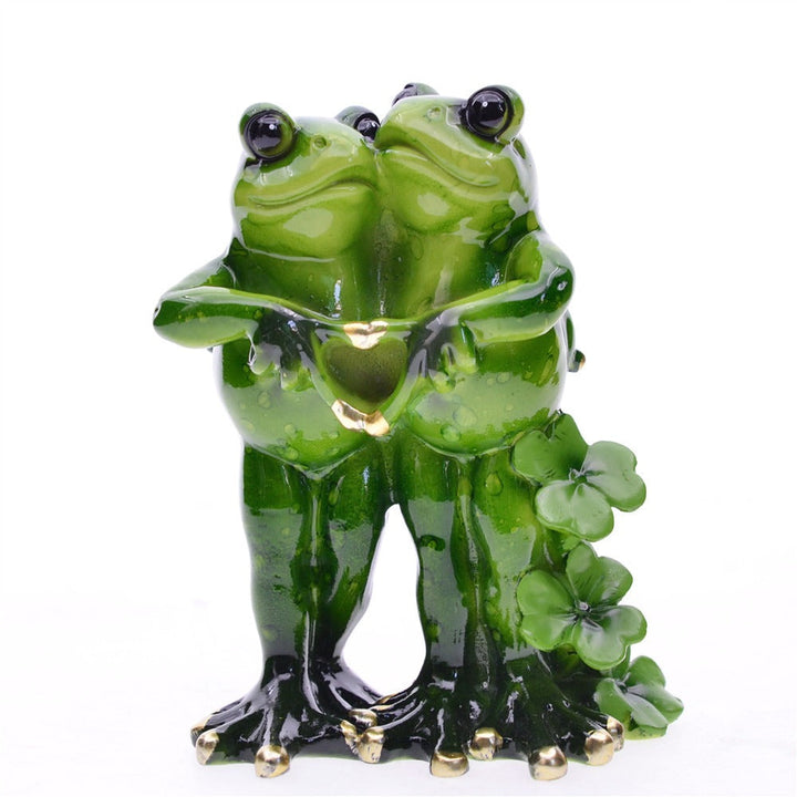 Garden Frog Couple Resin Decor for Whimsical Charm