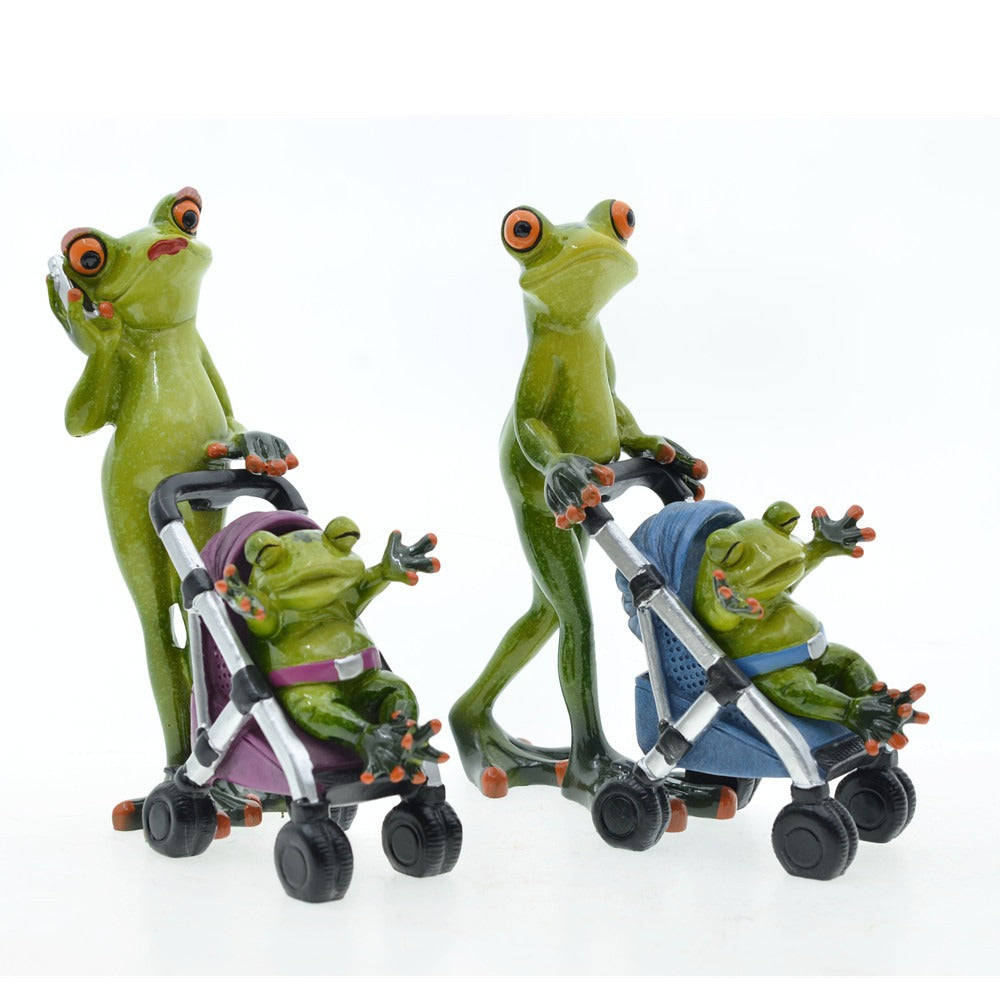 Frog Family Garden Statue Set for Whimsical Home Décor