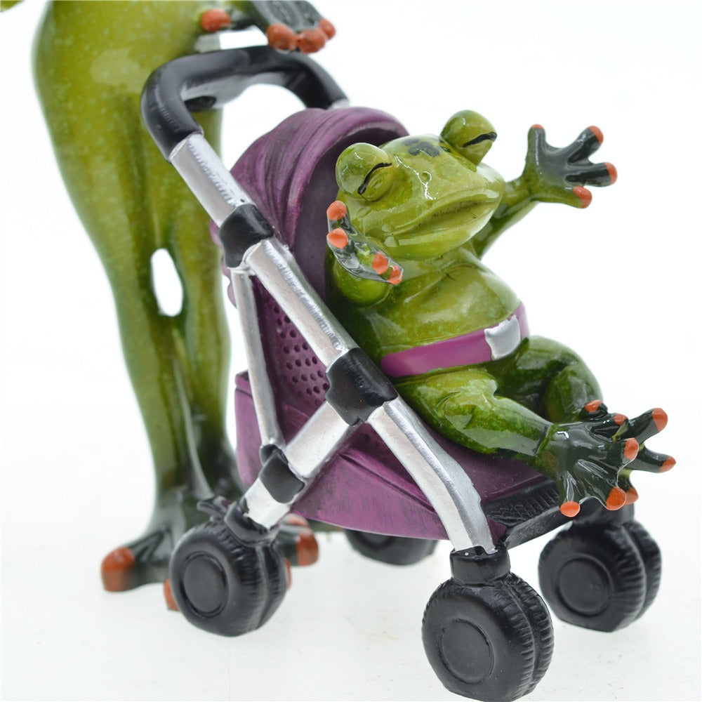 Frog Family Garden Statue Set for Whimsical Home Décor