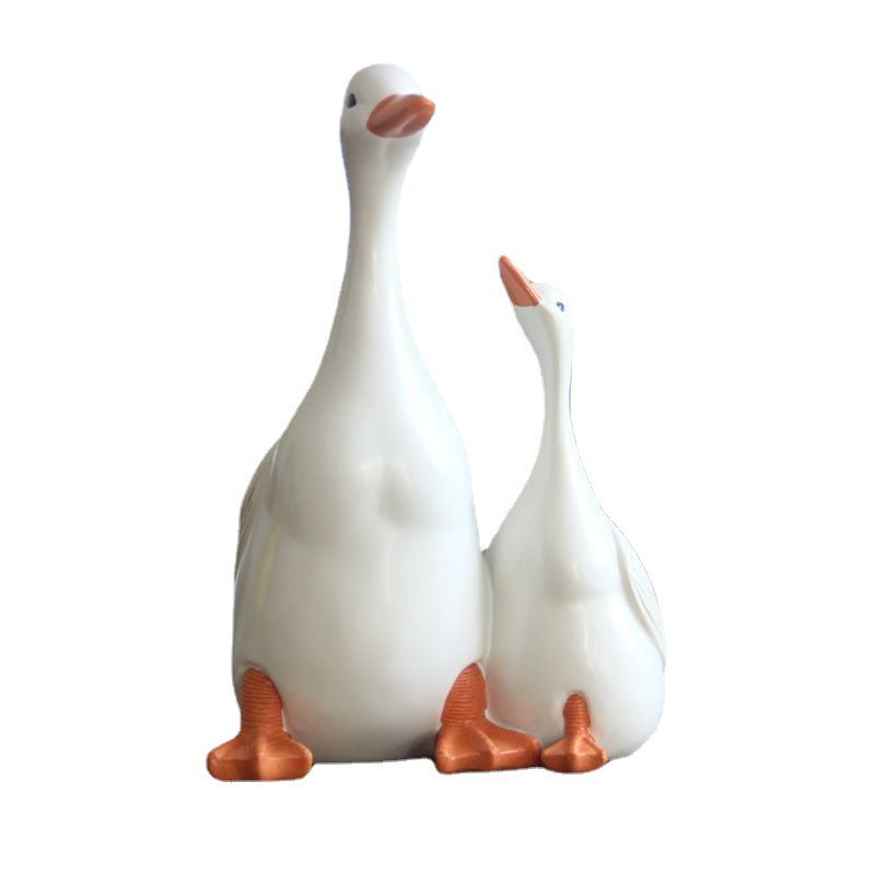 Mother-Daughter Goose Garden Ornaments for Charming Decor