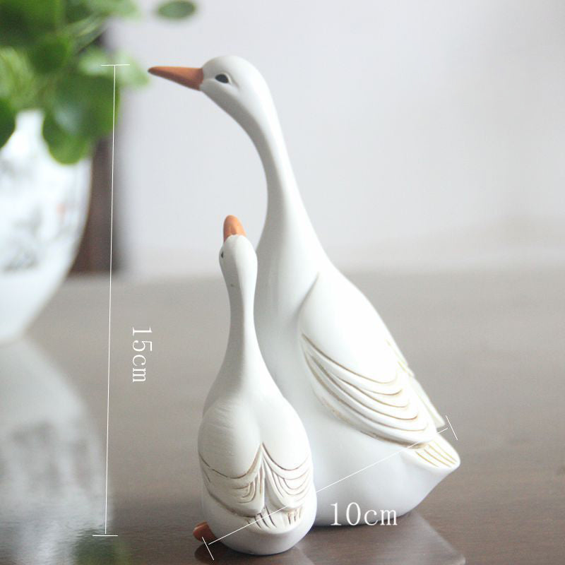 Mother-Daughter Goose Garden Ornaments for Charming Decor