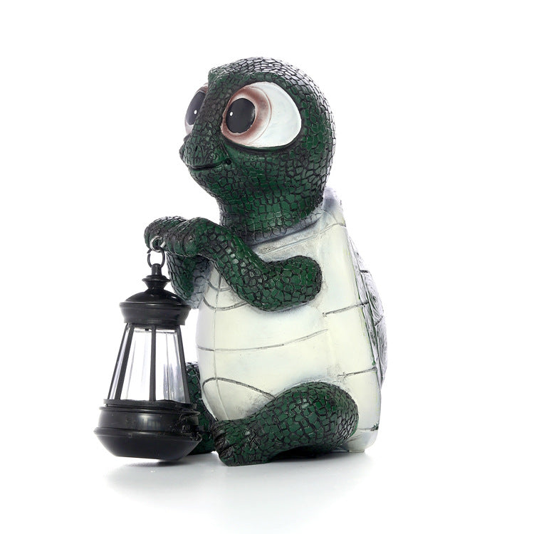 Garden Turtle Lantern Ornament for Whimsical Decor