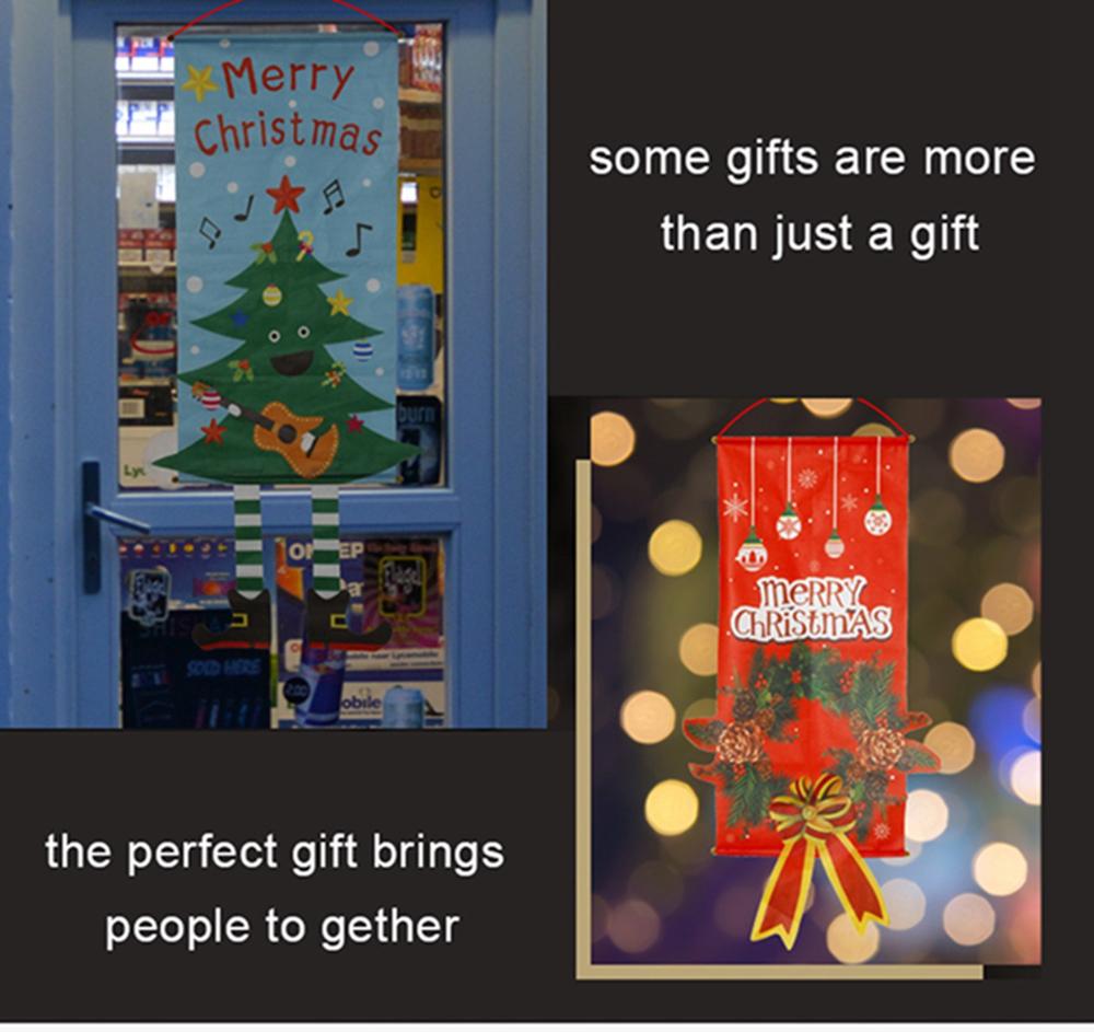 Christmas Hanging Door Banner for Cheerful Holiday Decor