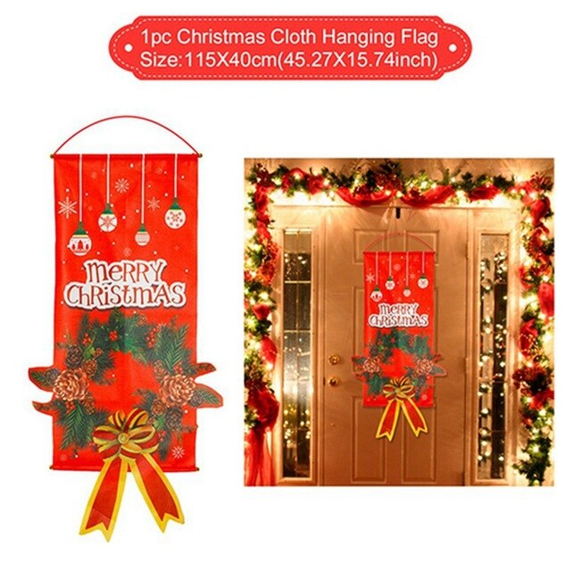 Christmas Hanging Door Banner for Cheerful Holiday Decor