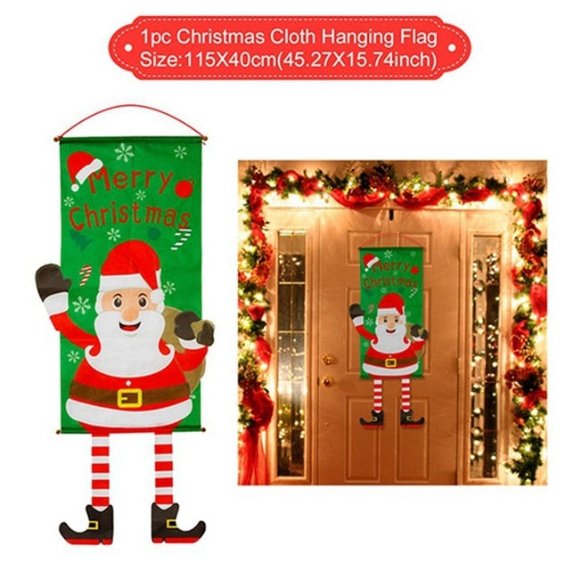 Christmas Hanging Door Banner for Cheerful Holiday Decor