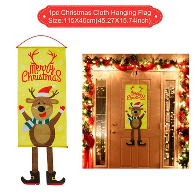 Christmas Hanging Door Banner for Cheerful Holiday Decor