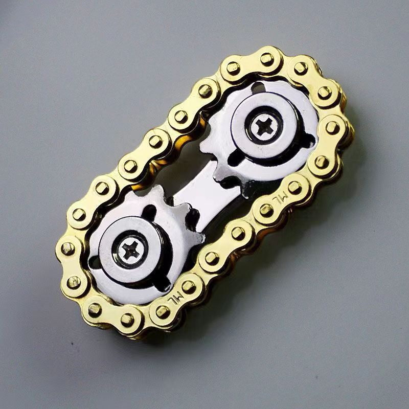 Metal Chain Fidget Spinner for Tactile Stress Relief