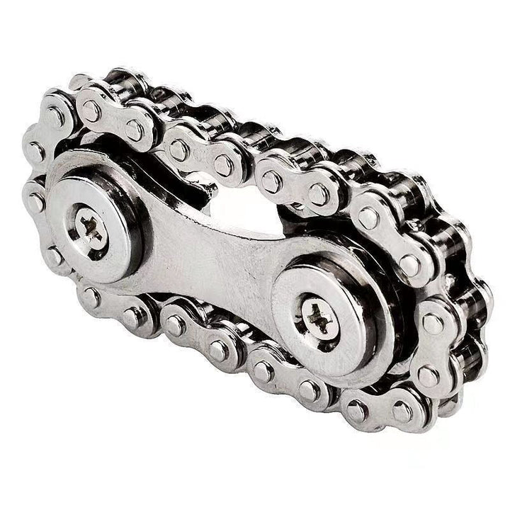 Metal Chain Fidget Spinner for Tactile Stress Relief