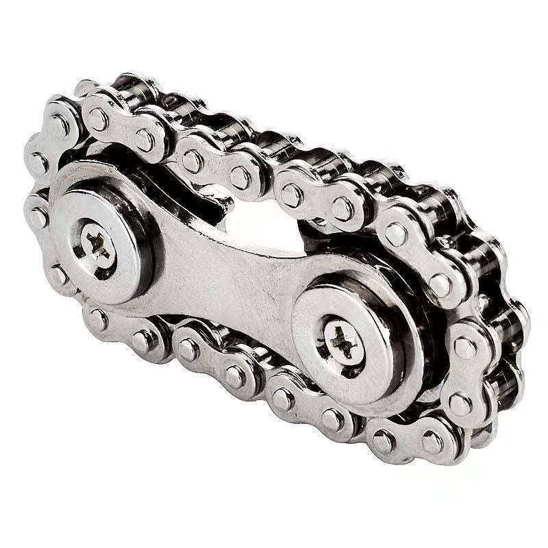 Metal Chain Fidget Spinner for Tactile Stress Relief