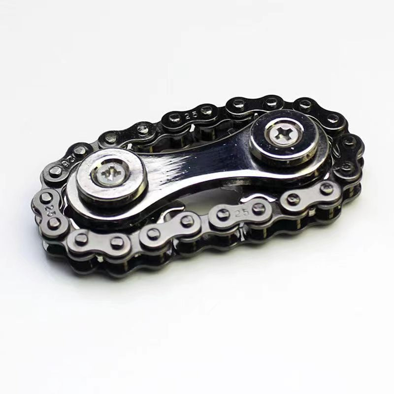Metal Chain Fidget Spinner for Tactile Stress Relief