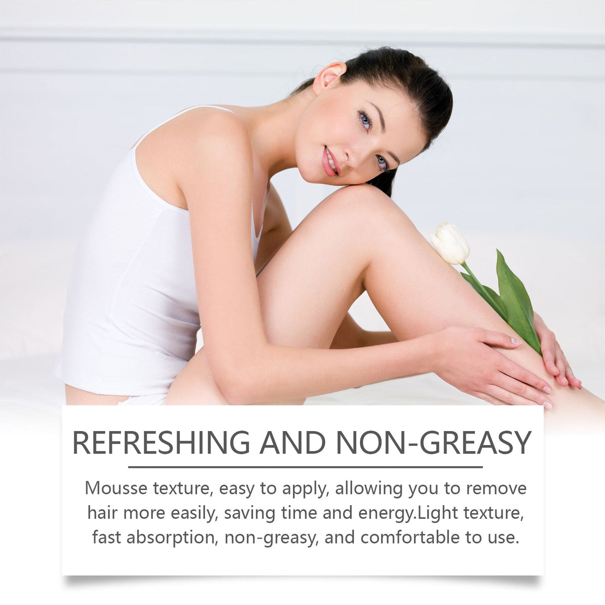 Gentle Depilatory Mousse for Painless Body Hair Removal