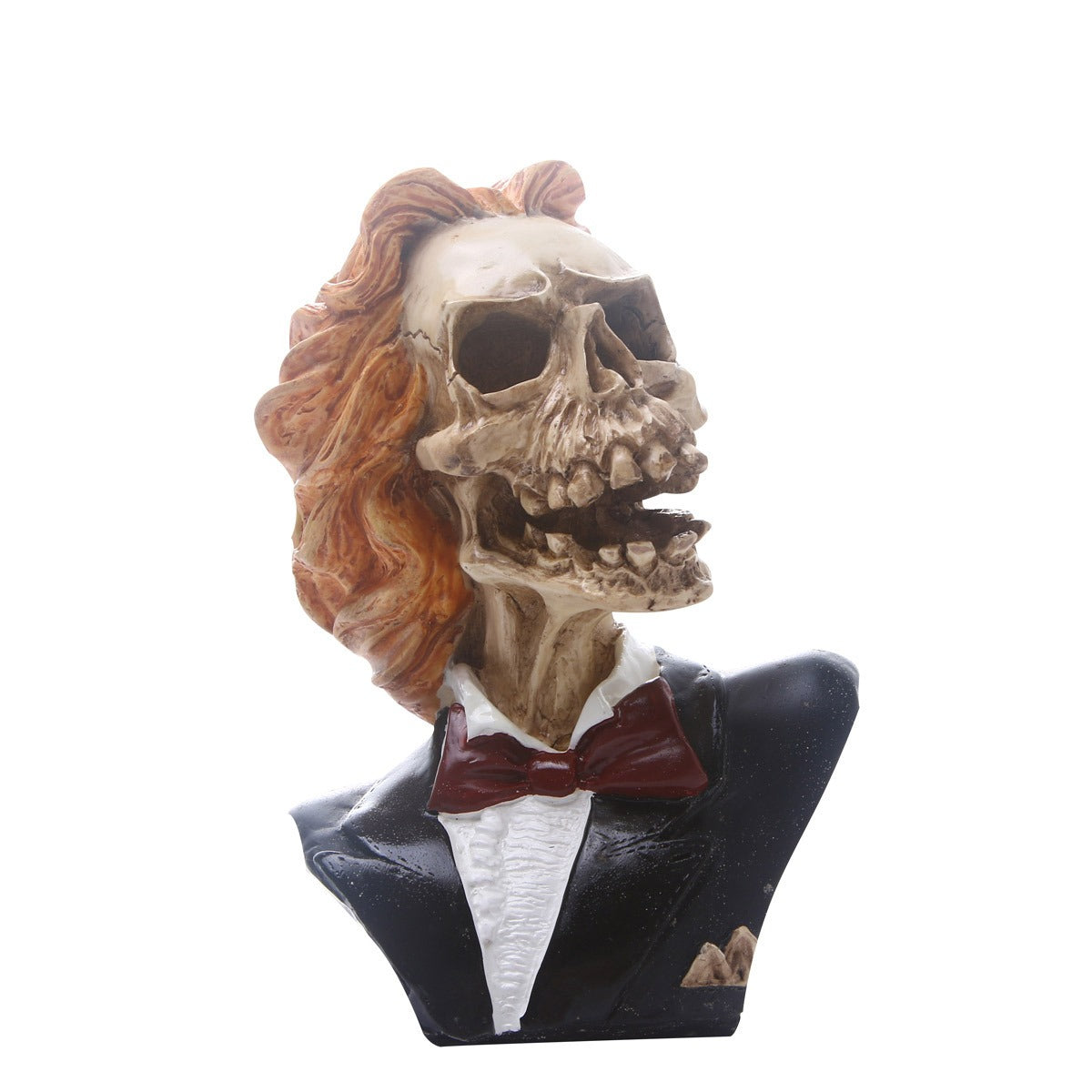 Gentleman's Skull Decor Ornament – Gothic Tuxedo Bust