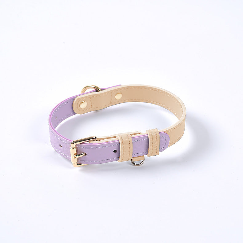 Genuine Leather Pet Collar With Stylish Secure Comfort