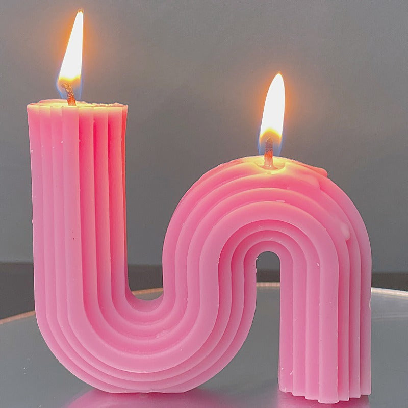 Geometric Scented Candle for Sculptural Home Decor