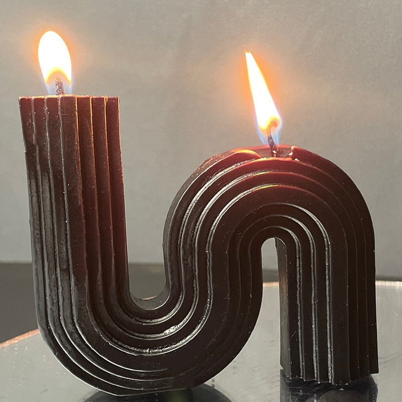 Geometric Scented Candle for Sculptural Home Decor