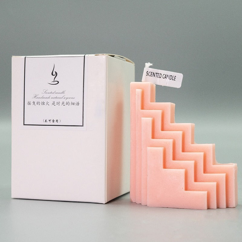 Geometric Scented Candle for Sculptural Home Decor