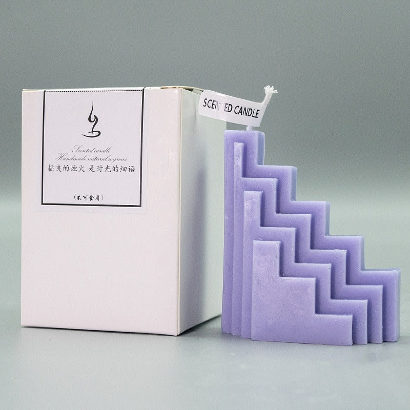 Geometric Scented Candle for Sculptural Home Decor