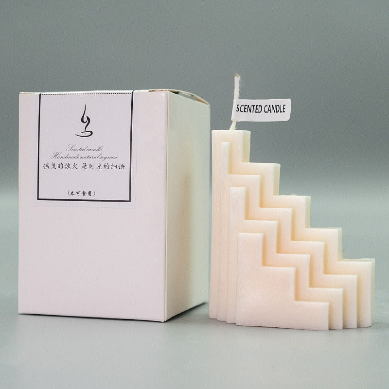 Geometric Scented Candle for Sculptural Home Decor