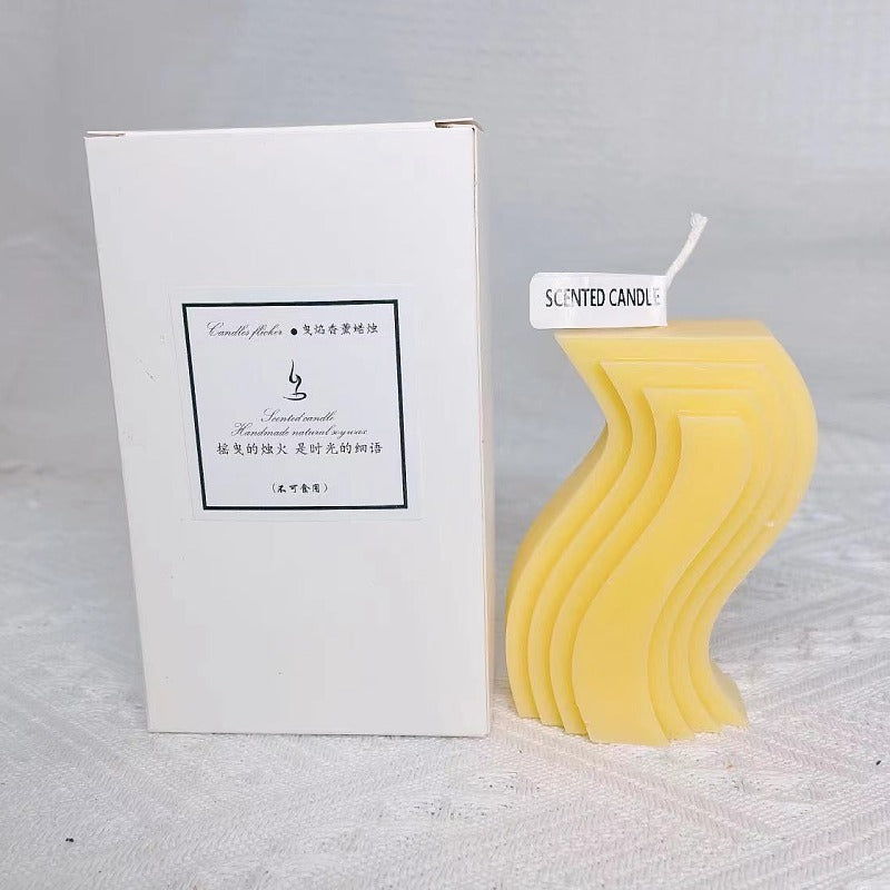 Geometric Scented Candle for Sculptural Home Decor