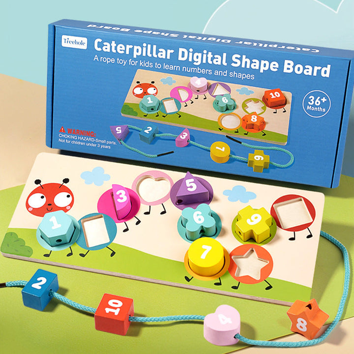 Wooden Shape Matching Toy for Number & Fine-Motor Play