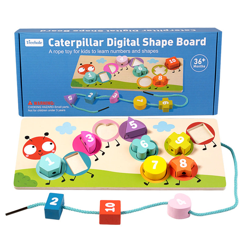 Wooden Shape Matching Toy for Number & Fine-Motor Play