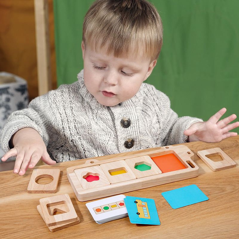 Wooden Shape Matching Puzzle Toy for Early Learning