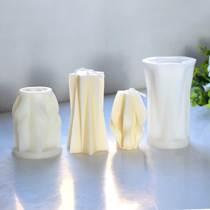 Geometric Pillar Candle Mold for Sculptural DIY Designs