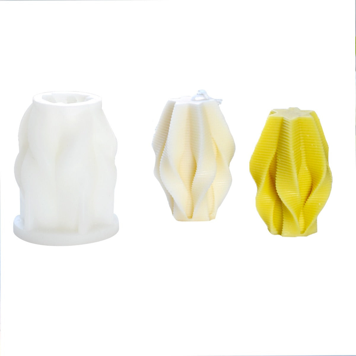 Geometric Pillar Candle Mold for Sculptural DIY Designs