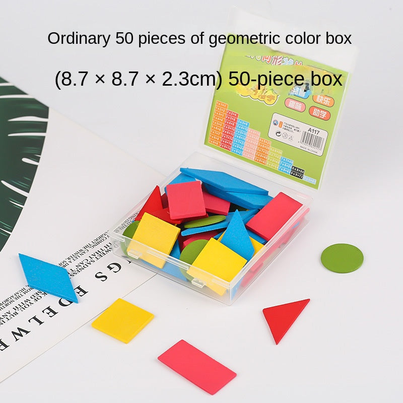 Geometry Learning Toy: 50-Piece Shape Puzzle Set for Kids