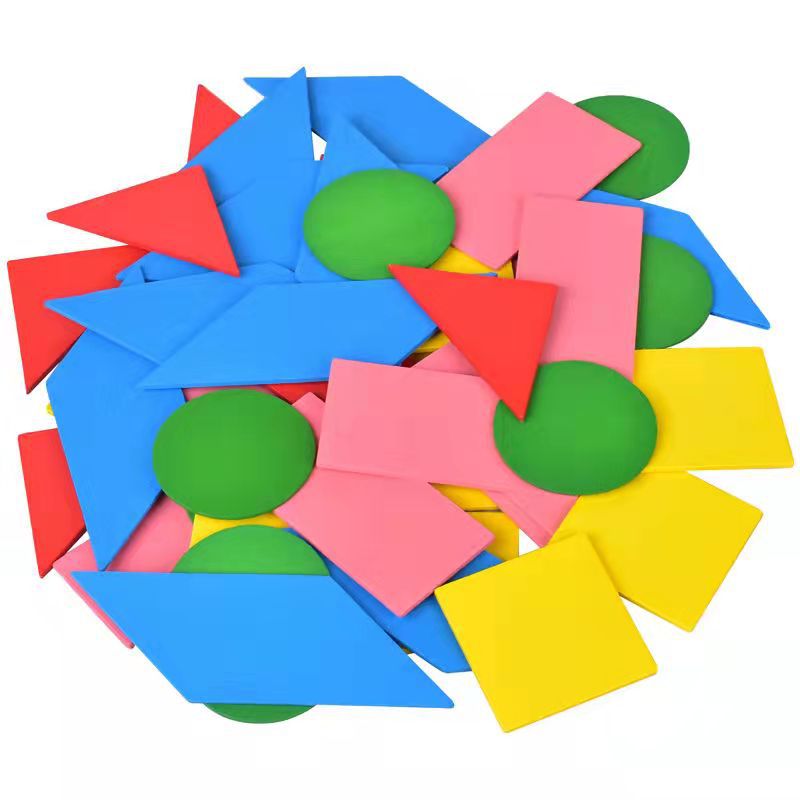 Geometry Learning Toy: 50-Piece Shape Puzzle Set for Kids