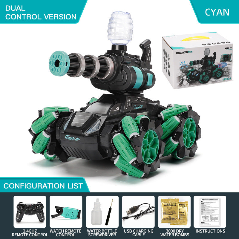 Remote Control Tank Car With Water-Bomb Spray Fun