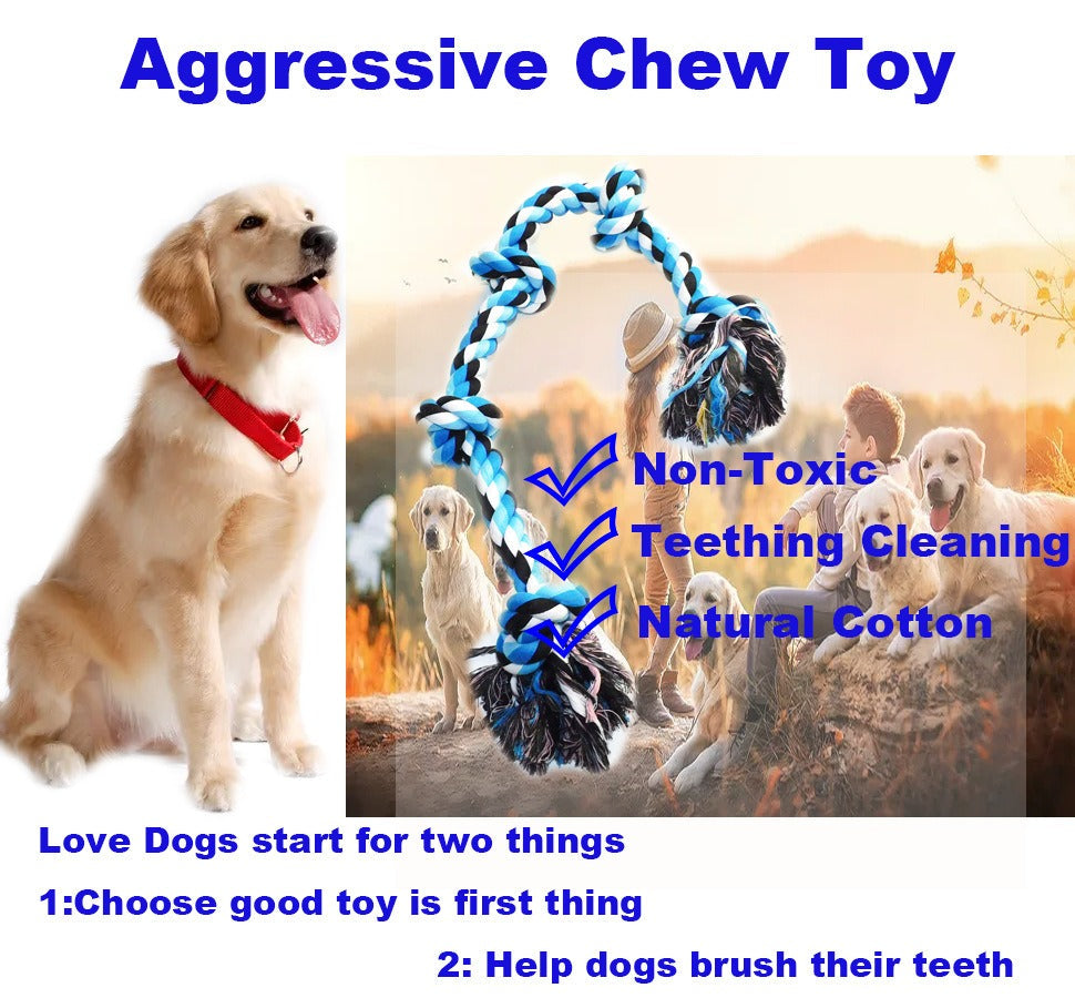 Giant Dog Rope Toy for Aggressive Large-Breed Chewers