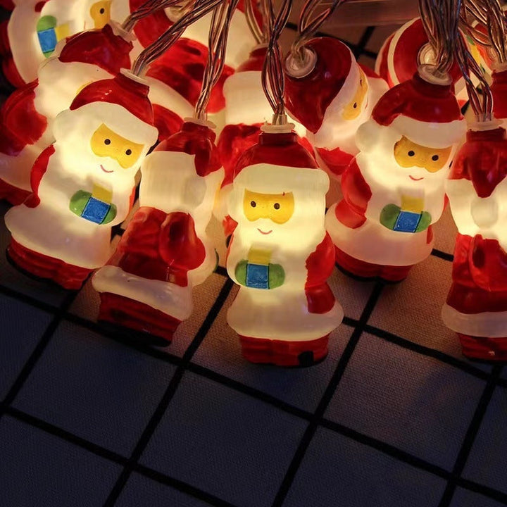 Santa Claus LED String Lights for Warm Christmas Glow