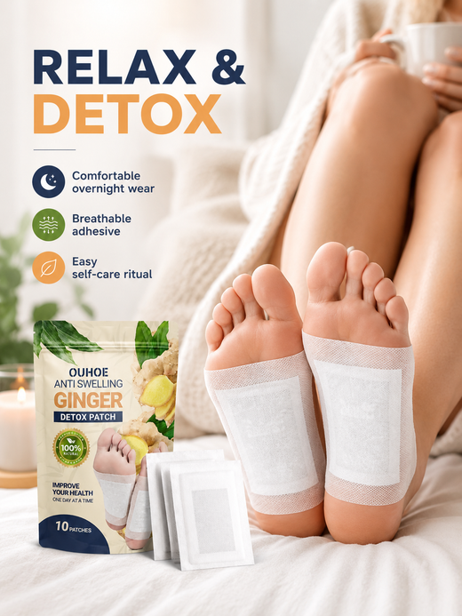 Ginger Foot Patches — Reduce Swelling & Boost Circulation