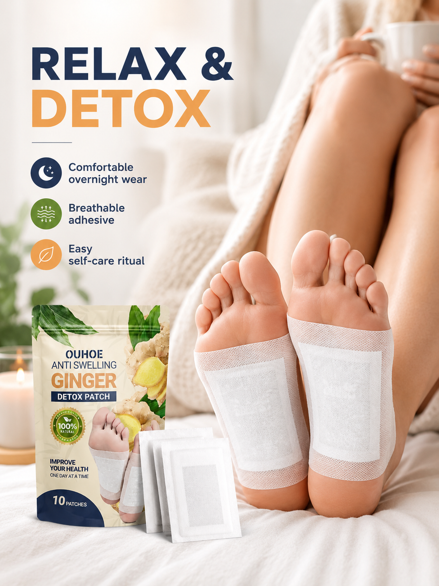 Ginger Foot Patches — Reduce Swelling & Boost Circulation