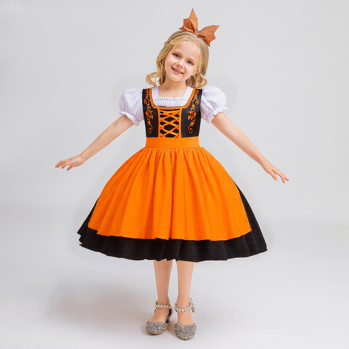 Girls Halloween Costume Dress – Satin Witch Role Play