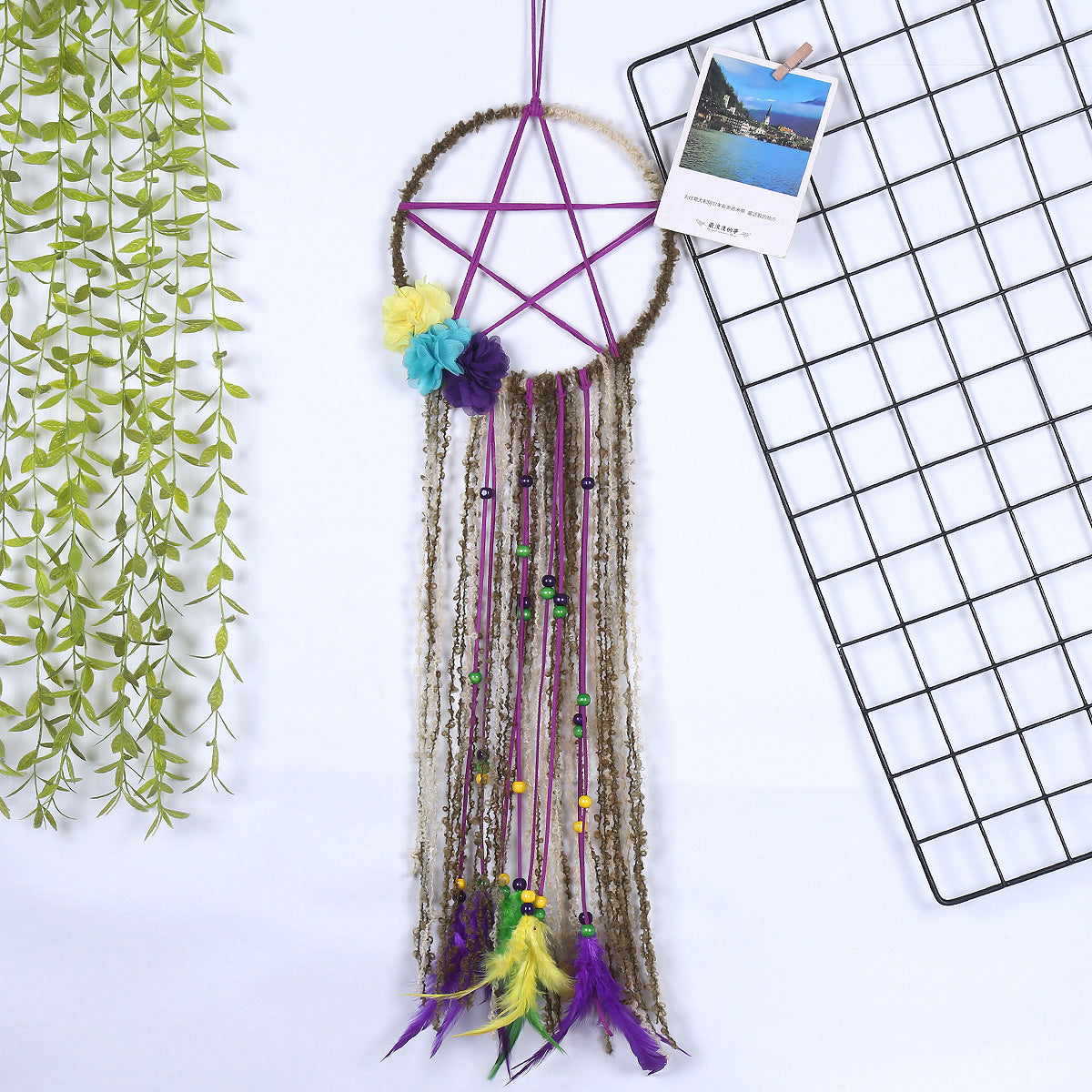 Girls Bedroom Dream Catcher Wall Decor With Feathers