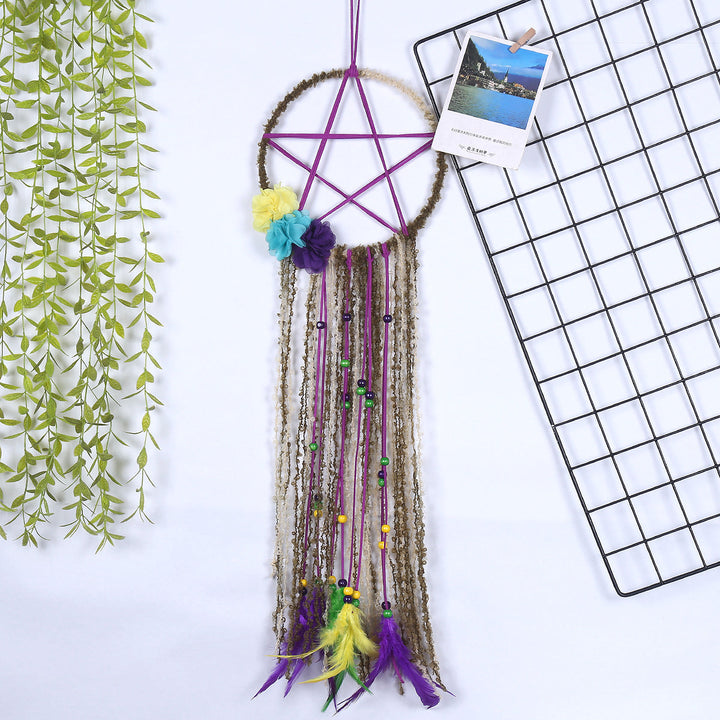 Girls Bedroom Dream Catcher Wall Decor With Feathers