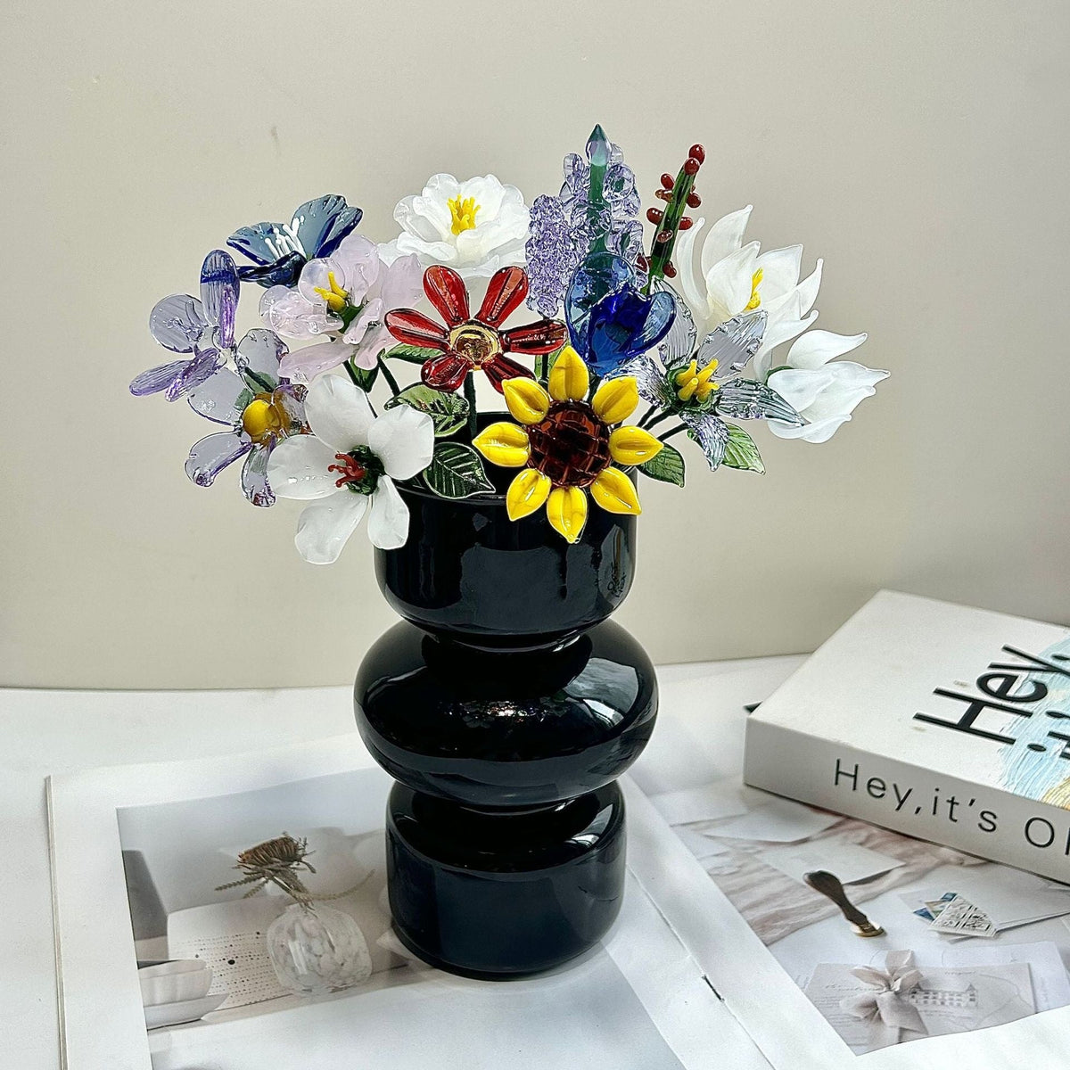 Glass Birth Flower Vase for Colorful, Lasting Home Decor