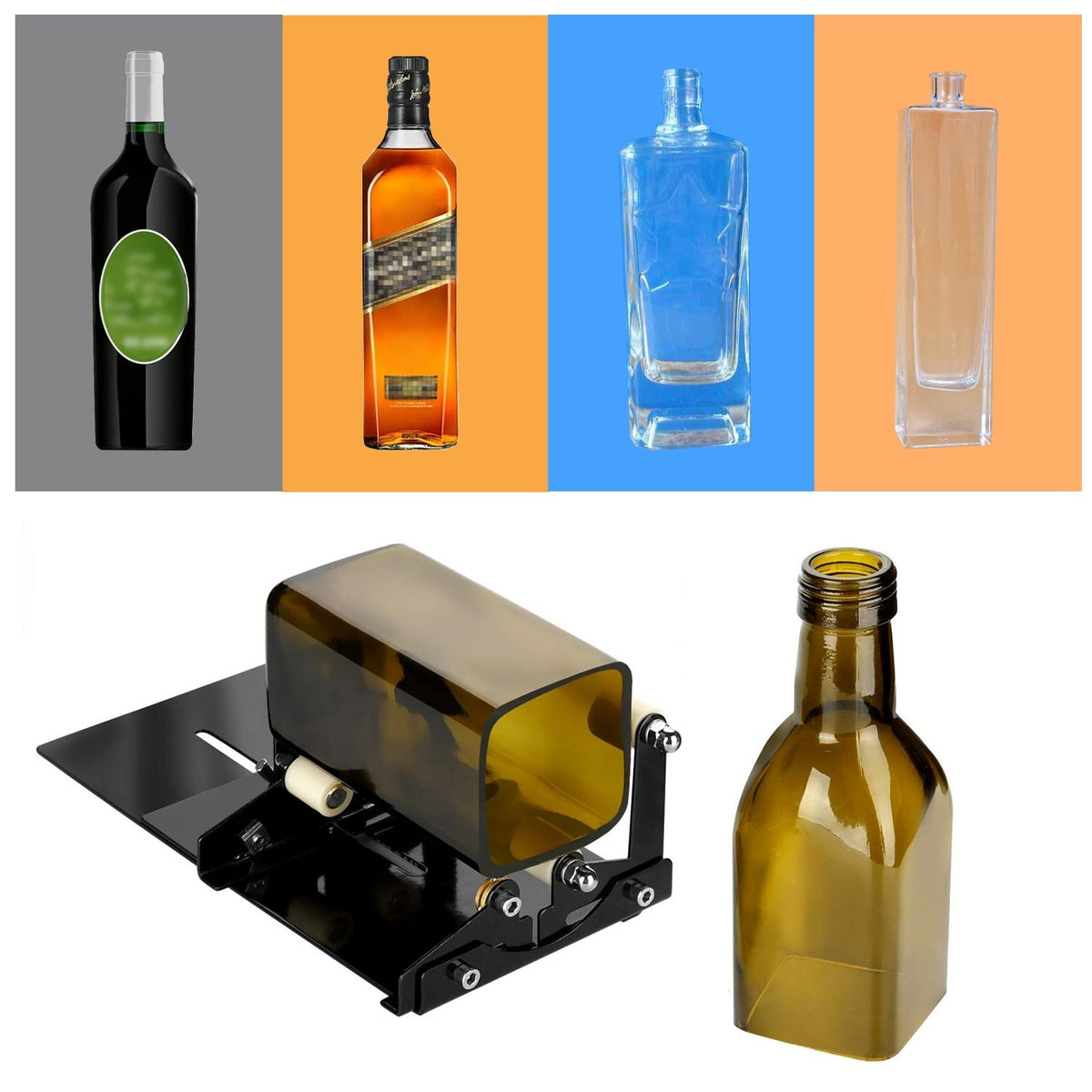 Glass Bottle Cutter for Wine and Beer Bottle Glasses