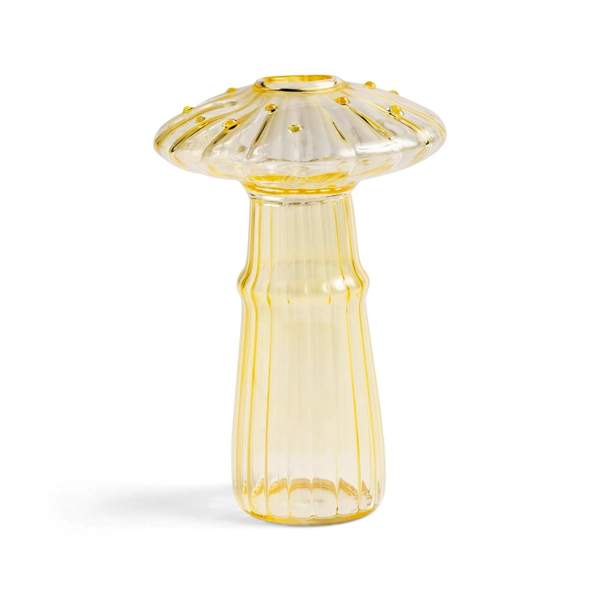 Glass Mushroom Vase for Colorful Statement Home Decor