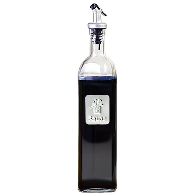 Glass Oil Dispenser Bottle with Dust-Proof Lid