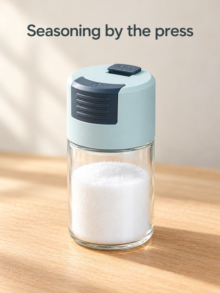 Glass Seasoning Bottle with 0.5g Press Portion Dispenser