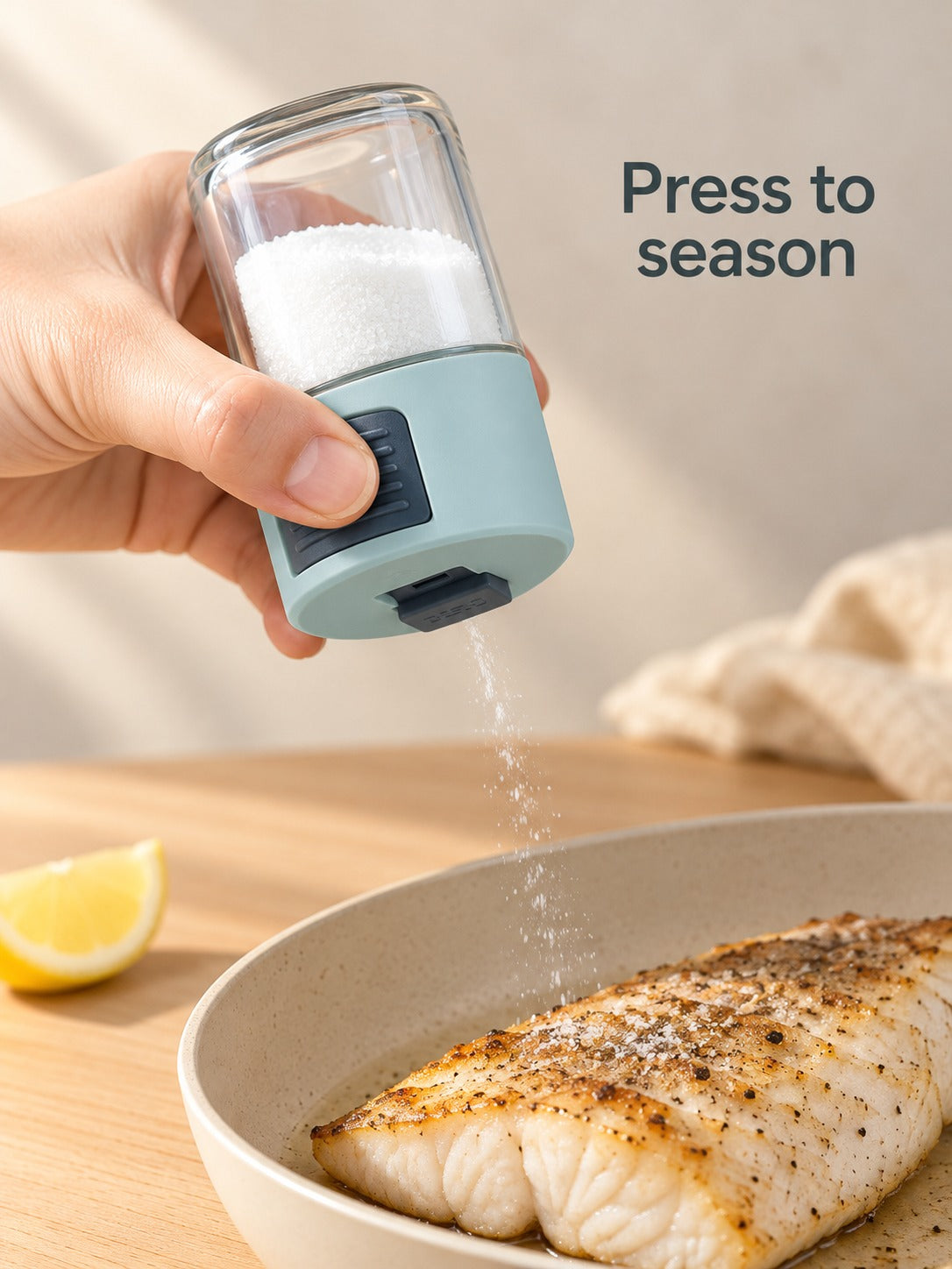 Glass Seasoning Bottle with 0.5g Press Portion Dispenser