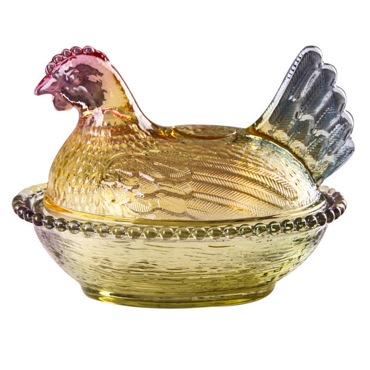 Glass Chicken Storage Jar for Stylish Snack Display